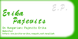 erika pajevits business card